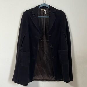 MaxStudio wool velvet cape